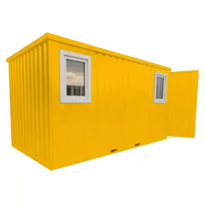 4 X 2 FOCO CONTAINER EINZELTÜR KURZE SEITE FENSTER ZINKGELB RAL 1018