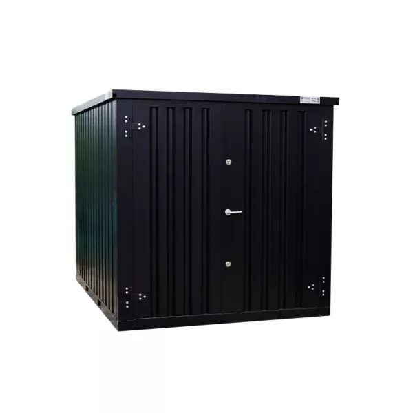 3 X 2 FOCO CONTAINER DOPPELTÜR KURZE SEITE SCHWARZ RAL 9005