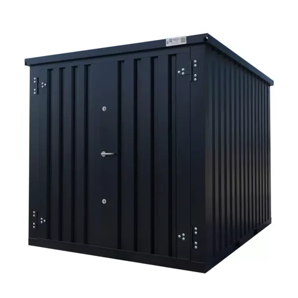 3 X 2 FOCO CONTAINER EINZELTÜR KURZE SEITE SCHWARZ RAL 9005