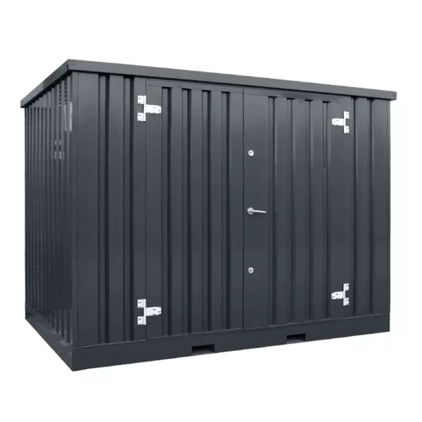 3 X 2 FOCO LAGERCONTAINER DOPPELTÜR LANGE SEITE ANTHRAZIT RAL 7016