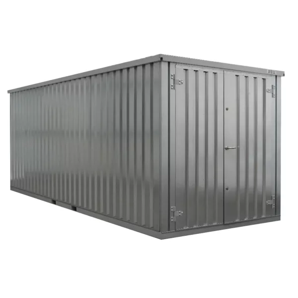 6 X 2 FOCO LAGERCONTAINER DOPPELTÜR KURZE SEITE, GALVANISIERT