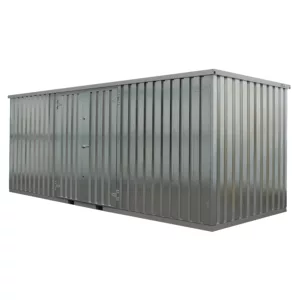6 X 2 FOCO LAGERCONTAINER DOPPELTÜR LANGE SEITE, GALVANISIERT