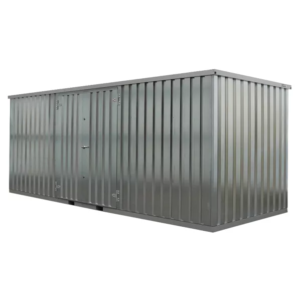 6 X 2 FOCO LAGERCONTAINER DOPPELTÜR LANGE SEITE, GALVANISIERT