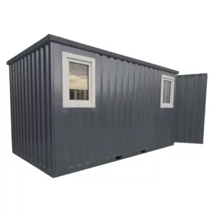4 X 2 FOCO CONTAINER EINZELTÜR LANGE SEITE FENSTER ANTHRAZIT RAL 7016
