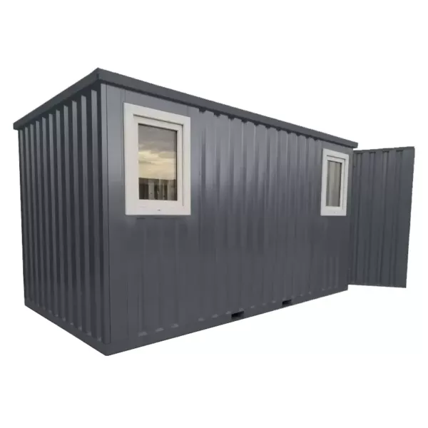 4 X 2 FOCO CONTAINER DOPPELTÜR LANGE SEITE FENSTER ANTHRAZIT RAL 7016