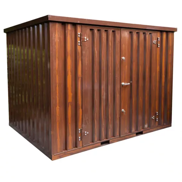 3 X 2 FOCO CONTAINER DOPPELTÜR KURZE SEITE HOLZOPTIK