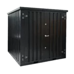 2 X 2 FOCO LAGERCONTAINER DOPPELTÜR KURZE SEITE SCHWARZ RAL 9005
