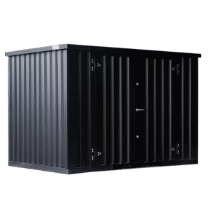 3 X 2 FOCO CONTAINER DOPPELTÜR LANGE SEITE SCHWARZ RAL 9005