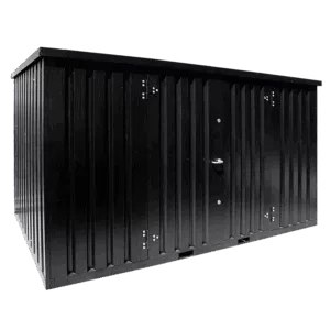 4 X 2 FOCO LAGERCONTAINER DOPPELTÜR LANGE SEITE SCHWARZ RAL 9005