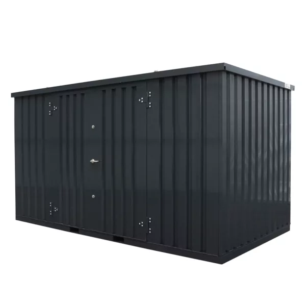 5 X 2 FOCO LAGERCONTAINER DOPPELTÜR LANGE SEITE ANTHRAZIT RAL 7016